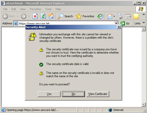 На рисунку 3 показаний приклад такого повідомлення в MS Internet Explorer 6