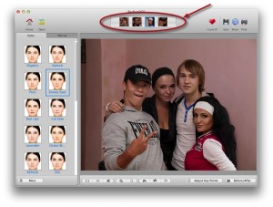 Perfect365 вміє працювати не тільки з поодинокими, а й з груповими портретами