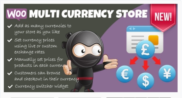 Цей плагін WooCommerce дозволяє вам використовувати кілька валют в вашому інтернет-магазині або на сайті електронної комерції