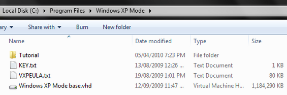 на більшості   комп'ютерів Windows   XP Mode знаходиться в папці C: \ Program Files \ Windows XP Mode \